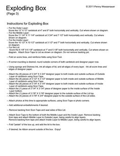 explosion box card instructions