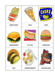 healthy and unhealthy food flashcards pdf