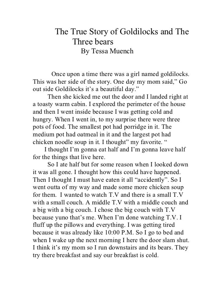 goldilocks and the three bears story pdf