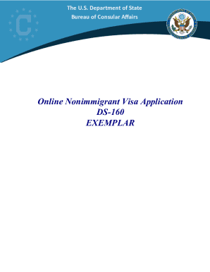 ds 160 nonimmigrant visa application form download