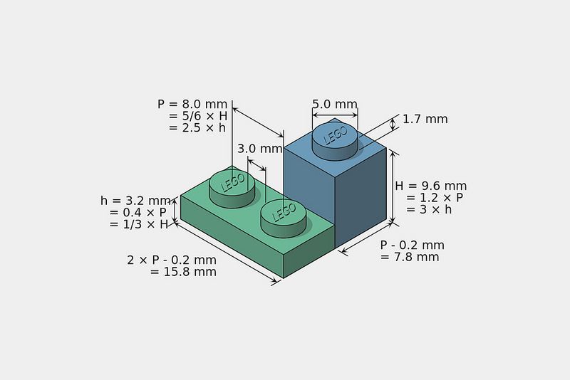 lego brick instructions dimensions