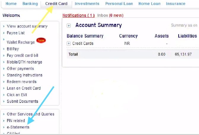 how to get citibank bank account statement